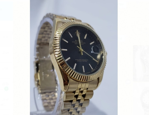 Relógio Unissex Preto/prata/dourado 36mm