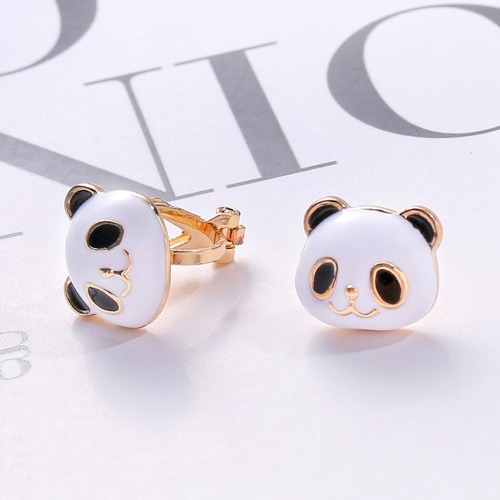 Brinco Banhado Ouro 18k Panda Delicado Pressao Frete