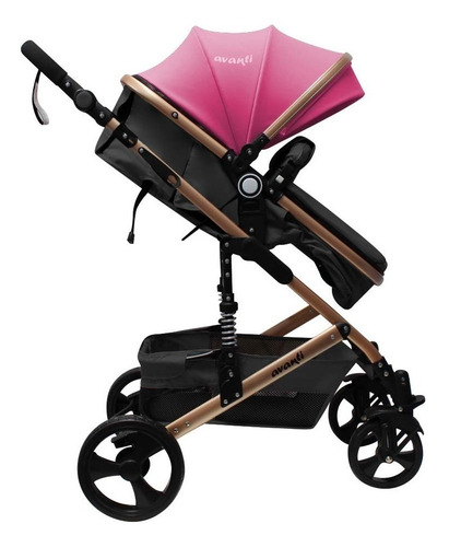 Imagen 3 de 5 de Cochecito de paseo Avanti Smile rosa con chasis color bronce