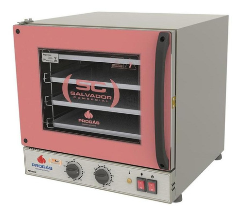 Forno Turbo Elétr. Prp004 220v Rosa + Mesa + 8 Formas Progás
