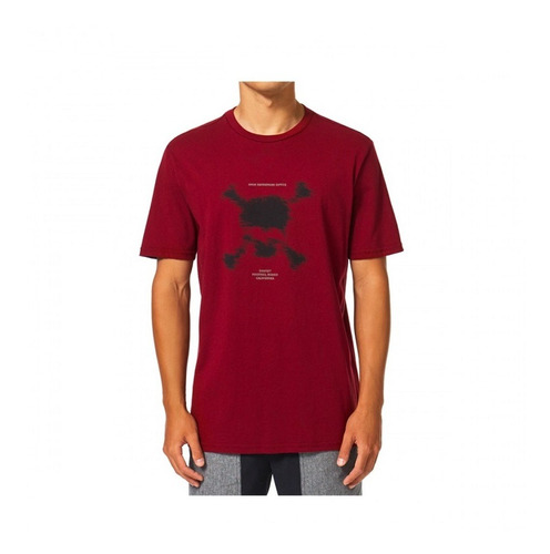 Polera Oakley Blurred Scatter Skull Hombre Iron Red