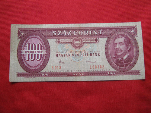 Hungría 100 Florines 1984 Lajos Kossuth