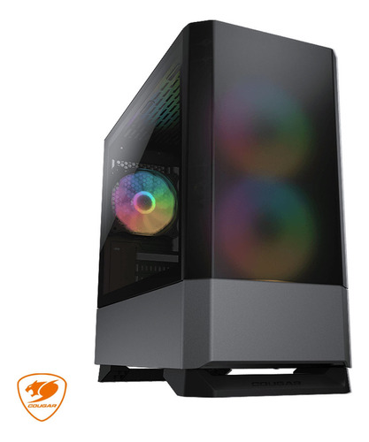 Case Cougar Mg140 Air M-atx Vidrio Templado Rgb 2 Fan Color Gris