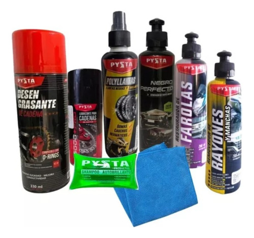 Super Kit Limpieza Motos Promo Brillo Y Protección