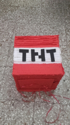 Piñata T.n.t. Minecraft Artesanal Dinamita Tnt