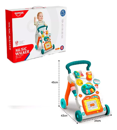 Andador Caminador Didactico Para Bebes Con Luces Y Musica