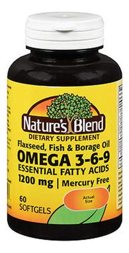 Nature's Blend Omega-3-6-9 1200mg Capsulas Blandas 60 Ct