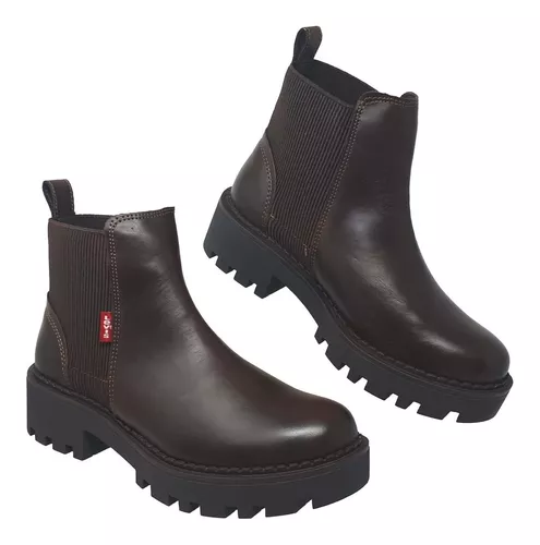 Bota Levis Sylvania De Piel Para Dama LV-129242C Café – Tienda Gosh