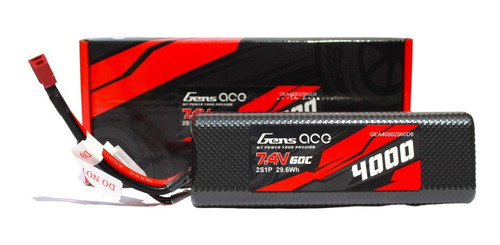 Bateria Lipo Gens Ace Hardcase 4000 Mah 2s 7.4v 60c Jst