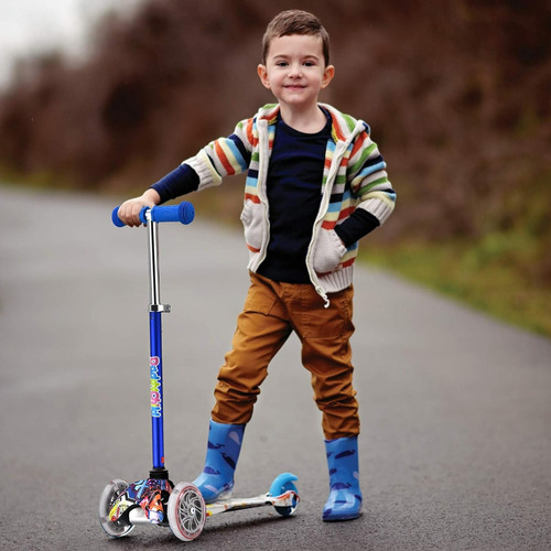 Scooter Patin Del Diablo Colores Niños Y Niñas 3 Llantas Color Verde