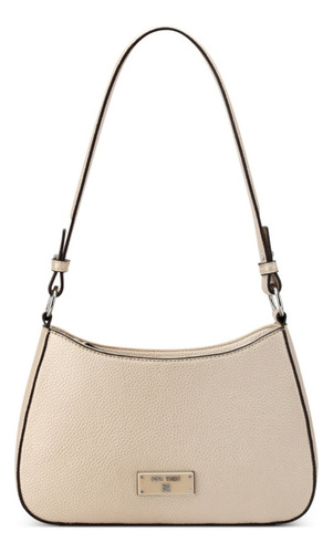 Bolsa Tote Para Mujer Nine West Beige Nym129318 Acabado de los herrajes Oro Diseño de la tela Liso