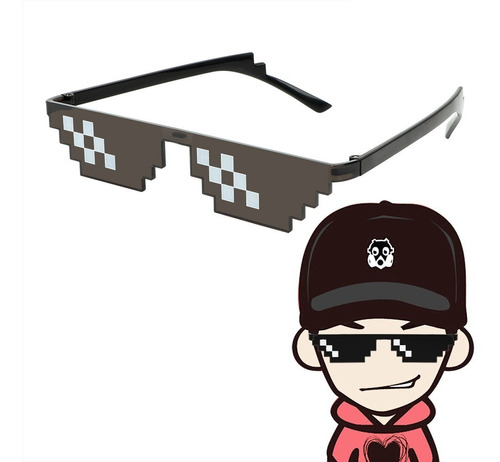 Imagem 1 de 10 de Óculos De Sol Meme Thug Life Sou Foda Pixel 8 Bit Divertido