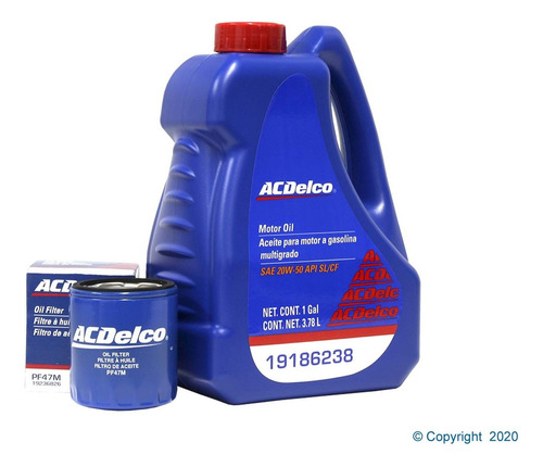 Kit Afinacion Aceite 20w50 Sl Multigrado Chevy Pop 2000