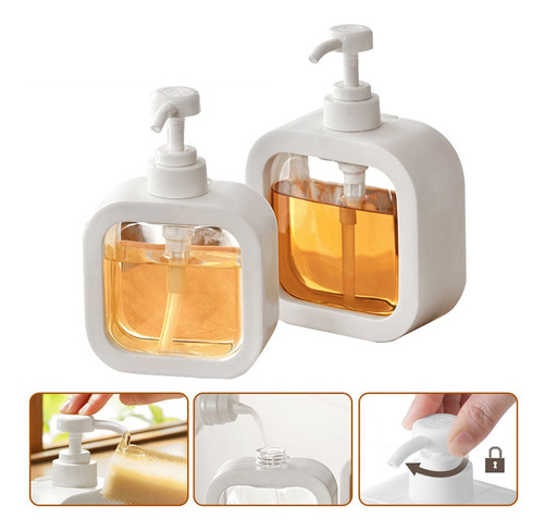 Dispensador De Jabón Líquido Dispensador De Gel Champú 2pcs