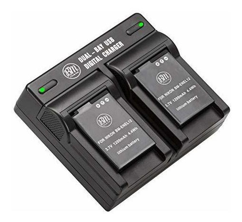 Baterias Y Cargador Dual Para Nikon Coolpix