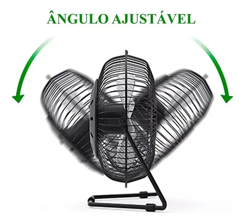 Mini Ventilador Portatil De 6 Pulgadas Puerto Usb Negro