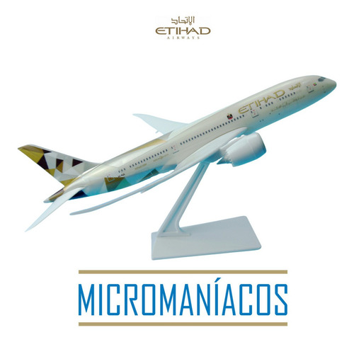Imagem 1 de 4 de Boeing 787-9 Etihad Airways - 1:200 Aircraft - Frete Grátis