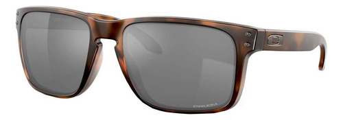 Anteojos de sol Oakley Holbrook XL Extra large con marco de o matter color matte brown tortoise, lente black de plutonite prizm, varilla matte brown tortoise de o matter - OO9417