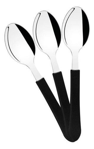 24 Colheres Sopa Leme Inox Preto Cpbag - Tramontina 23183400