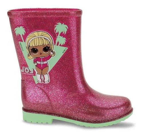 Bota Galocha Infantil Feminina Lol Gloss Galocha 22212 Maico