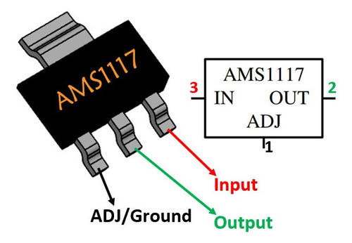 10uni Ams1117 1.2v 1.5v 1.8v 2.5v 3.3v 5v Adj Regulador Smd 