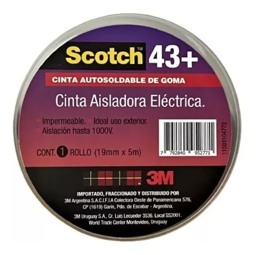 Pack X10 Cintas Aislad Eléctricas 43+ 5 M Scotch 62459
