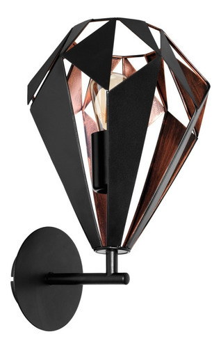 Lámpara Aplique Eglo Carlton 1 1x60w Color Negro