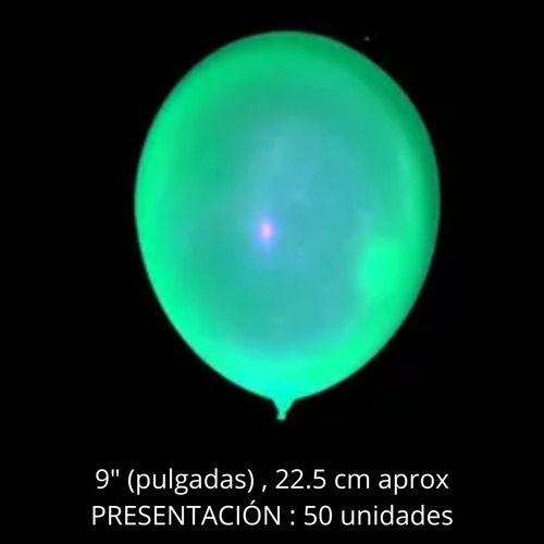 Imagen 2 de 10 de Globos Latex Fluo Surtidos 9 Pulgadas X 50 Neon Decoracion