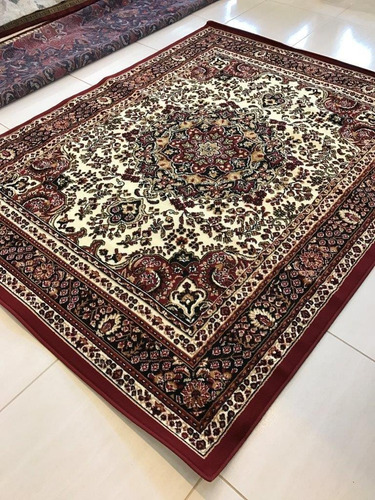 Imagem 6 de 8 de Tapete Herat Ruby 100x150 Cm 1x1,5m São Carlos Tipo Persa