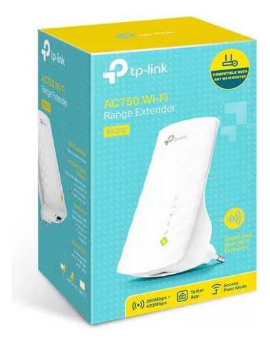 Imagen 3 de 9 de Repetidor Wifi Tp Link Re200 Ac750 Nuevo Modelo 433mbs 220v