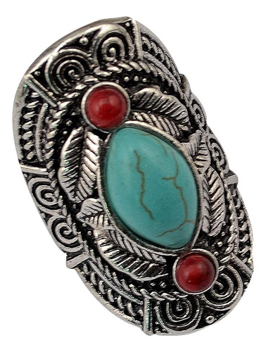 Con Turquesa Color Plata Antigua Vintage