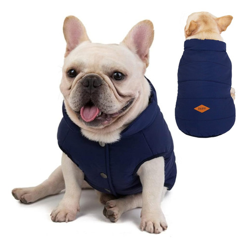 Chaleco Con Botones Y Polar Para Mascotas Abrigo Impermeable