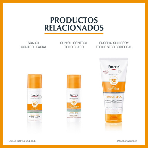 Imagen 6 de 6 de Eucerin Sun Toque Seco Color Medio Fps 50+ 50ml Protector So