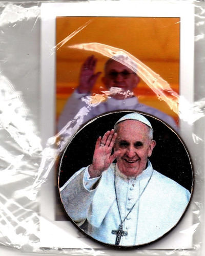 Papa Francisco Estampita Con Iman