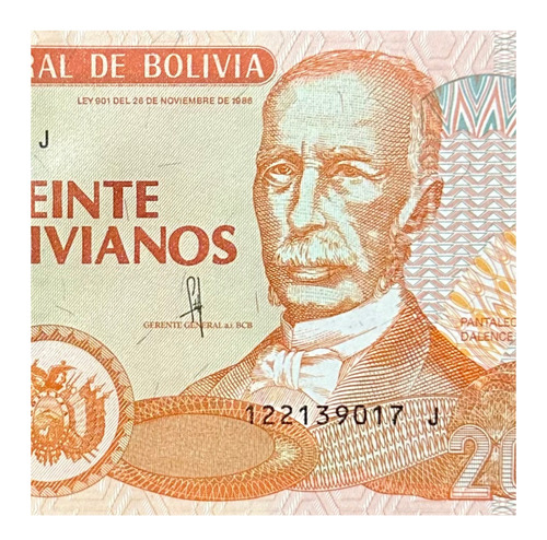 Bolivia - 20 Bolivianos - Año 2018 - P #244 - Dalence
