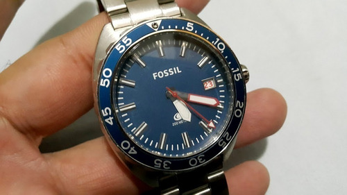 Relógio Fossil Breaker Aço Fs5048/1an Diver Scuba
