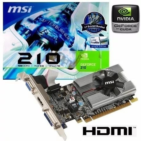 Tarjeta De Video Gt 210 1gb Ddr3 Hdmi Pci Express 2da Gen