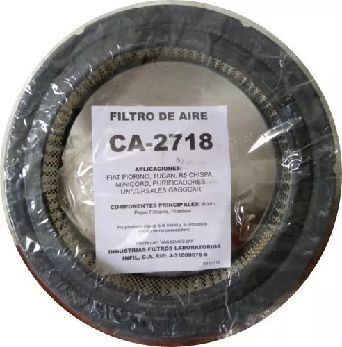 Filtro De Aire Universal Aplicaciones Varias Fiat 1 Ca-2718