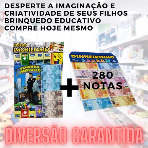 Banco Imobiliário Jogo Tabuleiro Educativo Estratégia Básico