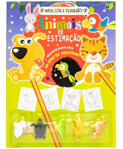 Mais cor e diversão! Animais de Estimação, de Brijbasi. Editora Todolivro, capa mole em português