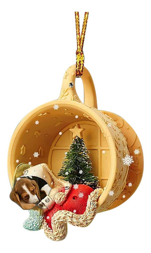 2 Colgante De Perro Festivo Para Árbol De Navidad 2 Piezas