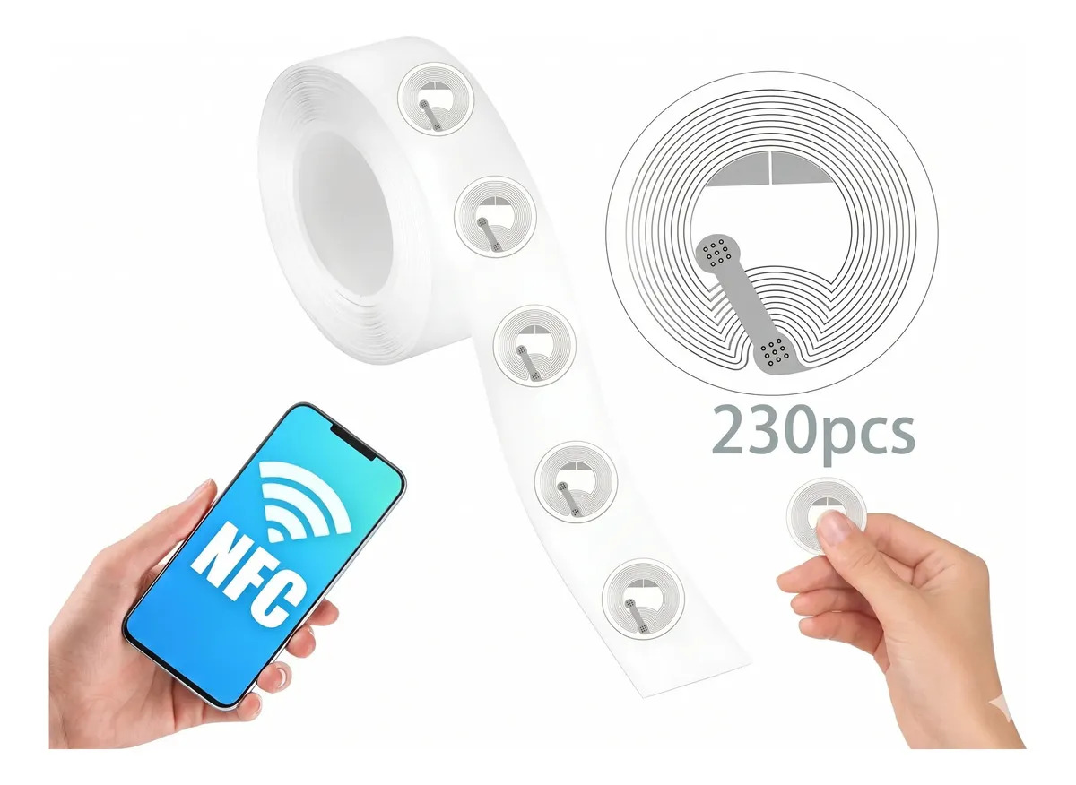 230 Etiquetas Nfc, Etiqueta Regrabable Nfc Ntag213 De 25 Mm, Tarjeta Nfc Programable De 144 Bytes, Chip Nfc, Compatible Con Todos Los Teléfonos Móviles Y Dispositivos Habilitados P