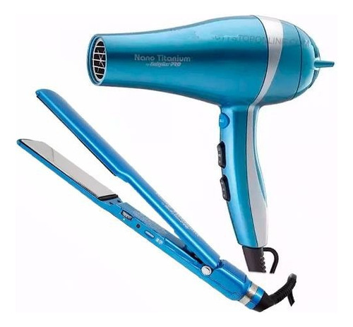 Combo Secadora Plancha Babnt3073 Babyliss Nano Titanium Pr