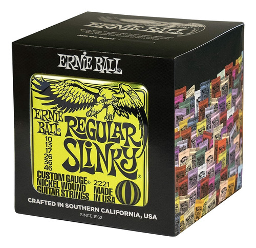 10 Encordados Ernie Ball Regular Slinky 10/46 + 1 De Regalo