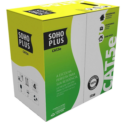 Imagem 2 de 5 de Cabo De Rede 305m Cat5e Soho Pluc- Furukawa