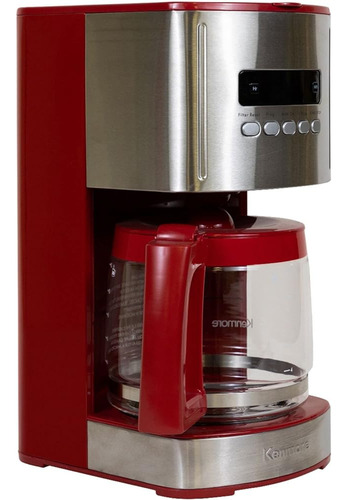 Kenmore 40707 12 Tazas De Cafetera Programable En Rojo
