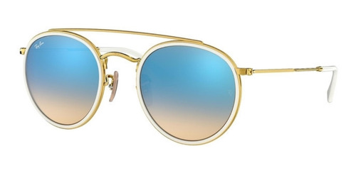 Imagen 1 de 1 de Anteojos De Sol Ray Ban Round Double Bridge 3647n 001/40