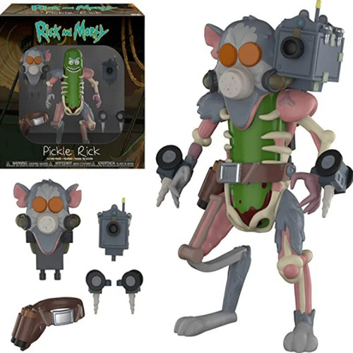 Ww Figura De Acción De Pickle Rick, Modelo De Casco De Ratón