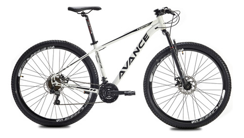 Bicicleta Aro29 Avance Inception 21v Shimano Freio A Disco Cor Branco Tamanho do quadro 19