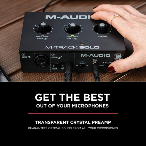 Imagen 6 de 10 de Interfaz De Audio M-audio M-track Solo Pc Usb Para Grabación